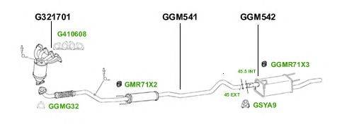 Система выпуска ОГ GT Exhaust 4430