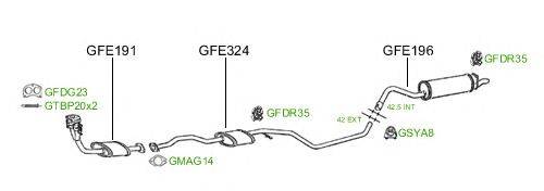 Система выпуска ОГ GT Exhaust 564