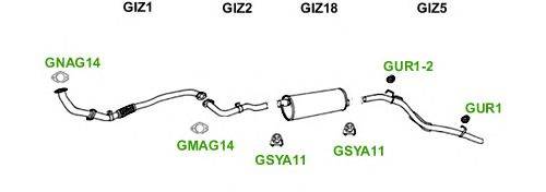 Система выпуска ОГ GT Exhaust 978