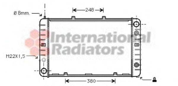 Радиатор, охлаждение двигателя VAN WEZEL 74002009