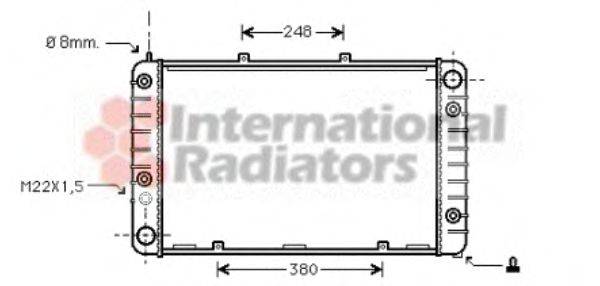 Радиатор, охлаждение двигателя VAN WEZEL 74002011