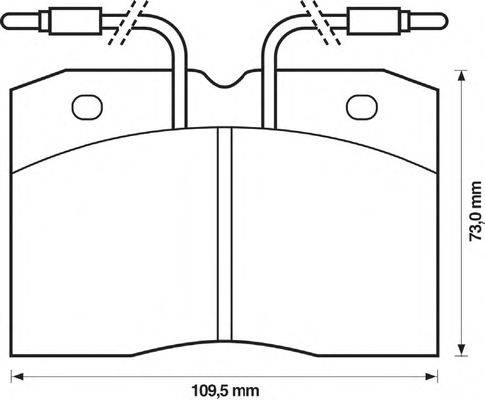 Комплект тормозных колодок, дисковый тормоз JURID 21048