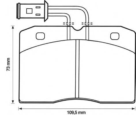Комплект тормозных колодок, дисковый тормоз JURID 21188