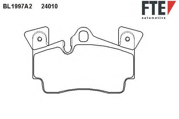 Комплект тормозных колодок, дисковый тормоз FTE 24010