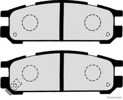 Комплект тормозных колодок, дисковый тормоз HERTH+BUSS JAKOPARTS J3617001