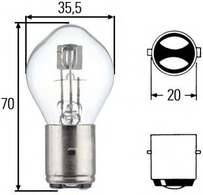 Лампа накаливания, основная фара; Лампа накаливания, основная фара TRIFA 528