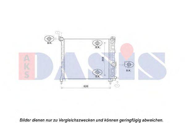 Радиатор, охлаждение двигателя AKS DASIS 150109N