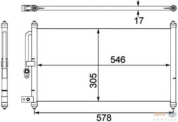 Конденсатор, кондиционер HELLA 8FC351304091