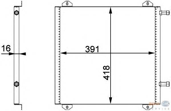 Конденсатор, кондиционер HELLA 8FC 351 317-771