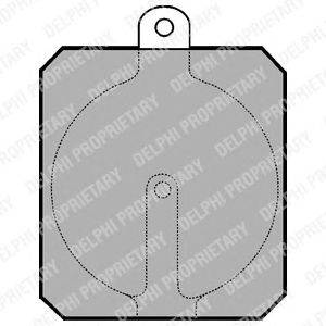 Комплект тормозных колодок, дисковый тормоз DELPHI LP111