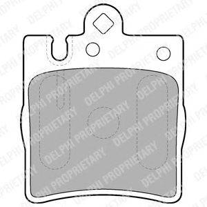 Комплект тормозных колодок, дисковый тормоз DELPHI 21898