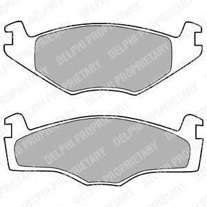 Комплект тормозных колодок, дисковый тормоз DELPHI LP755