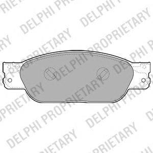 Комплект тормозных колодок, дисковый тормоз DELPHI LP2020