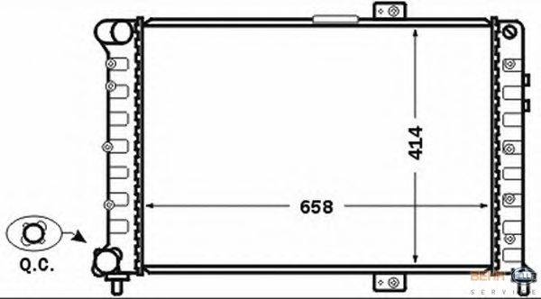 Радиатор, охлаждение двигателя HELLA 8MK 376 766-091