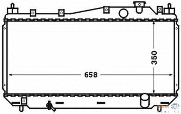 Радиатор, охлаждение двигателя HELLA 8MK 376 768-291