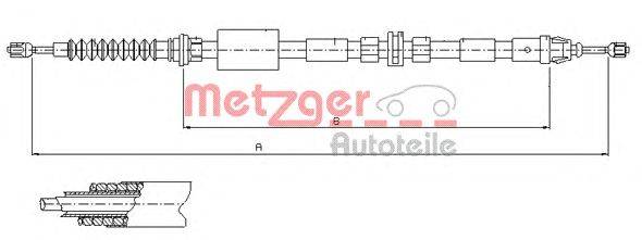 Трос, стояночная тормозная система METZGER 11.5511