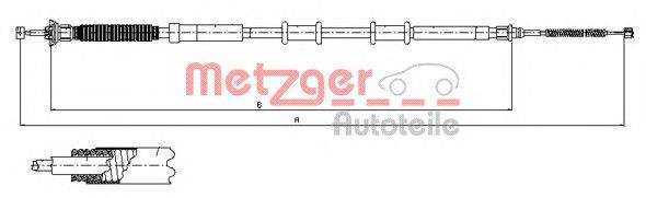 Трос, стояночная тормозная система METZGER 12.0716