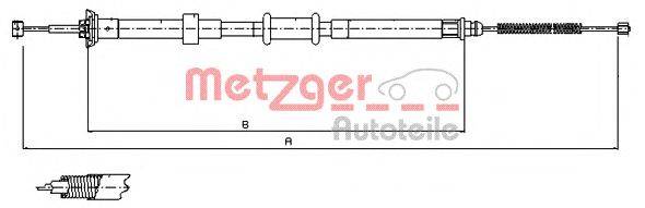 Трос, стояночная тормозная система METZGER 120725