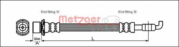 Тормозной шланг METZGER 4112176