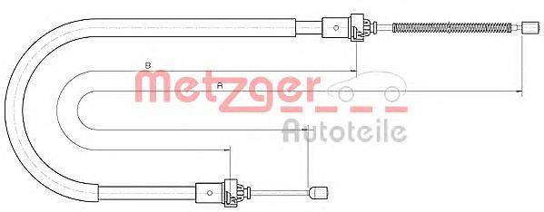 Трос, стояночная тормозная система METZGER 106894