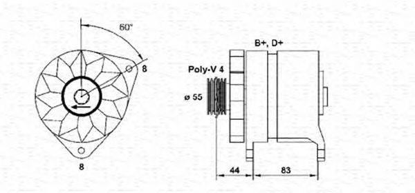 Генератор MAGNETI MARELLI 054022646010