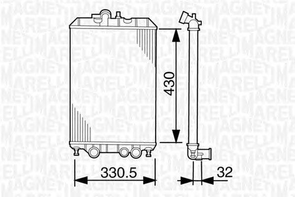 Радиатор, охлаждение двигателя MAGNETI MARELLI 350213156000