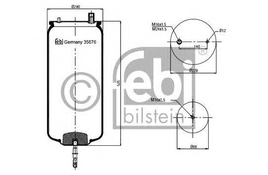 Кожух пневматической рессоры FEBI BILSTEIN 35676