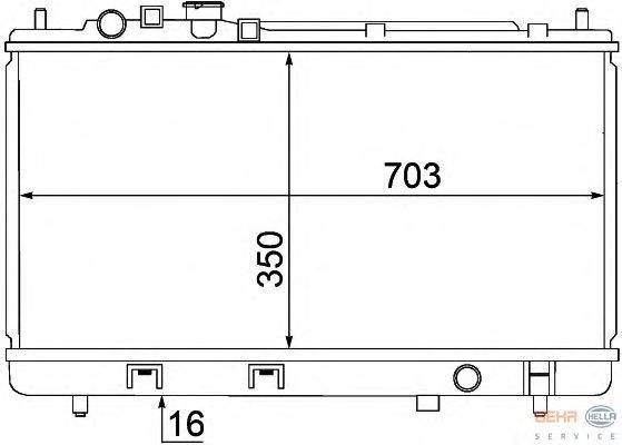 Радиатор, охлаждение двигателя BEHR HELLA SERVICE 8MK 376 769-621