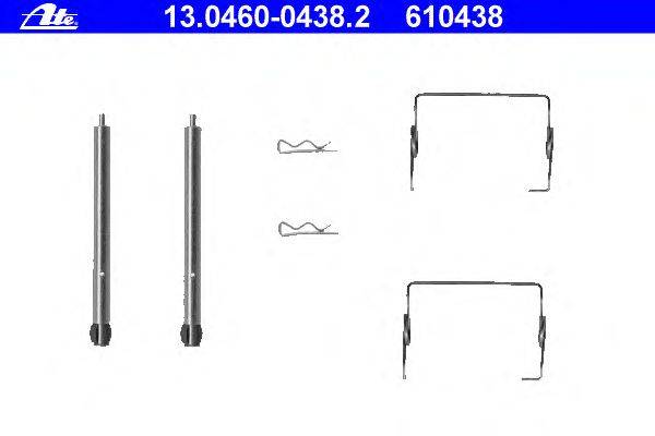 Комплектующие, колодки дискового тормоза ATE 13.0460-0438.2