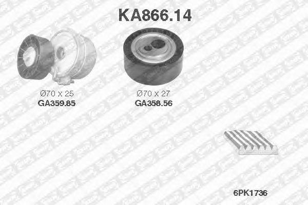 Поликлиновой ременный комплект SNR KA866.14