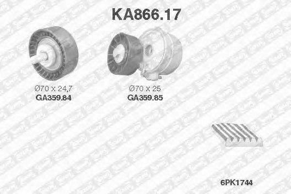 Поликлиновой ременный комплект SNR KA866.17