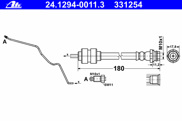 Тормозной шланг ATE 24.1294-0011.3