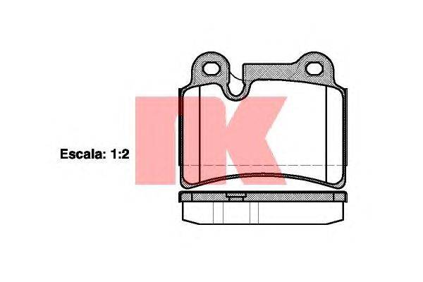 Комплект тормозных колодок, дисковый тормоз NK 224793