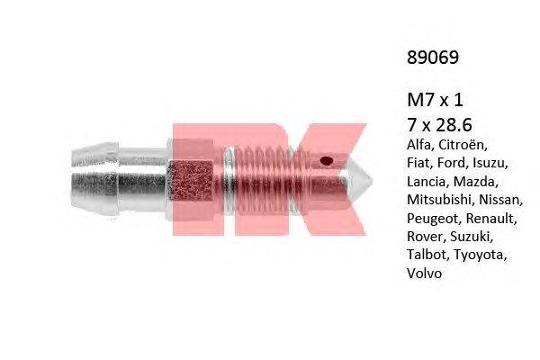 Болт воздушного клапана / вентиль NK 89069