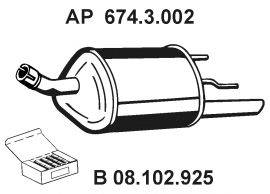 Глушитель выхлопных газов конечный EBERSPÄCHER 674.3.002