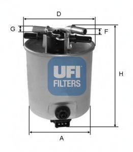 Топливный фильтр UFI 2402501