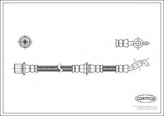 Тормозной шланг CORTECO 19032559