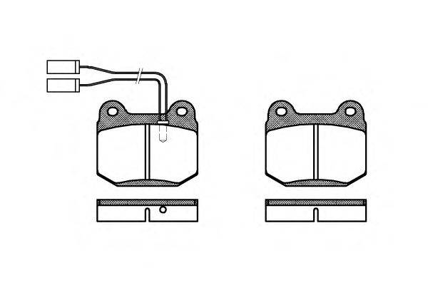 Комплект тормозных колодок, дисковый тормоз ROADHOUSE 201401