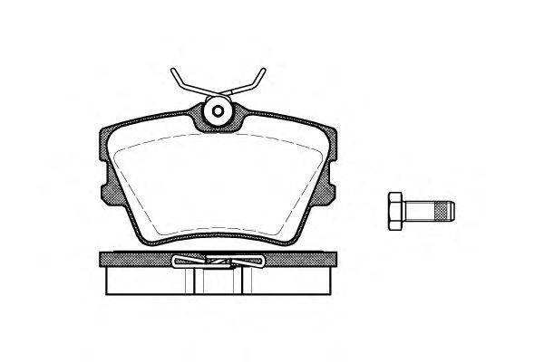 Комплект тормозных колодок, дисковый тормоз REMSA 059100