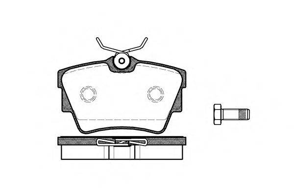 Комплект тормозных колодок, дисковый тормоз REMSA 059110