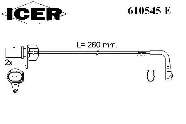Сигнализатор, износ тормозных колодок ICER 610545 E