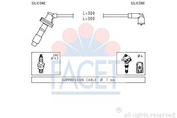 Комплект проводов зажигания FACET 47059