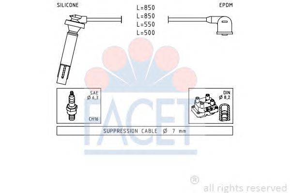 Комплект проводов зажигания FACET 47106