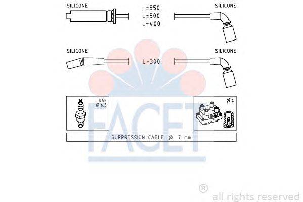 Комплект проводов зажигания FACET 49731