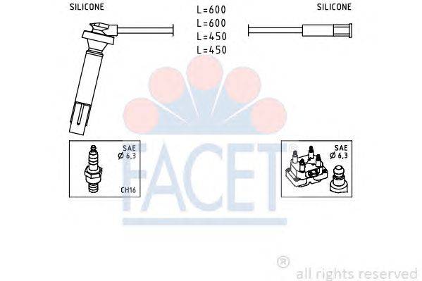 Комплект проводов зажигания FACET 49813