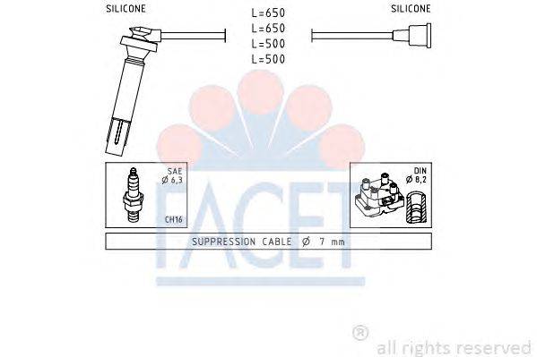 Комплект проводов зажигания FACET 49819