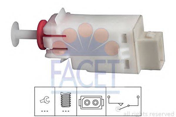 Выключатель фонаря сигнала торможения; Выключатель, привод сцепления (Tempomat) FACET 71123