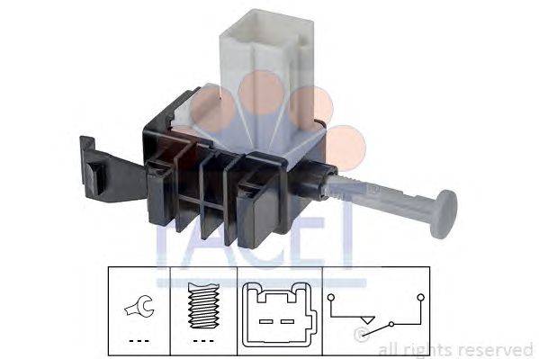 Выключатель фонаря сигнала торможения; Выключатель, привод сцепления (Tempomat) FACET 7.1266