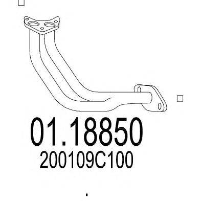 Труба выхлопного газа MTS 01.18850