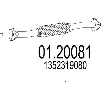 Труба выхлопного газа MTS 01.20081